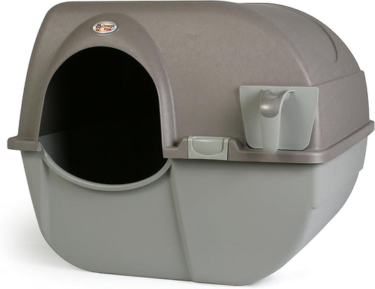 Roll 'N Clean Self Cleaning Litter Box, Brown, Large