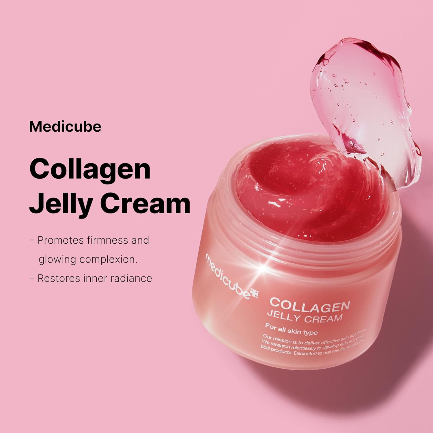 Collagen Jelly Cream- Niacinamide & Freeze-Dried Hydrolyzed Collagen - Boosts Skin'S Barrier Hydration and Gives 24H Glow & Lifted Look - No Artificial Color, Korean Skincare (3.71 Fl.Oz.)