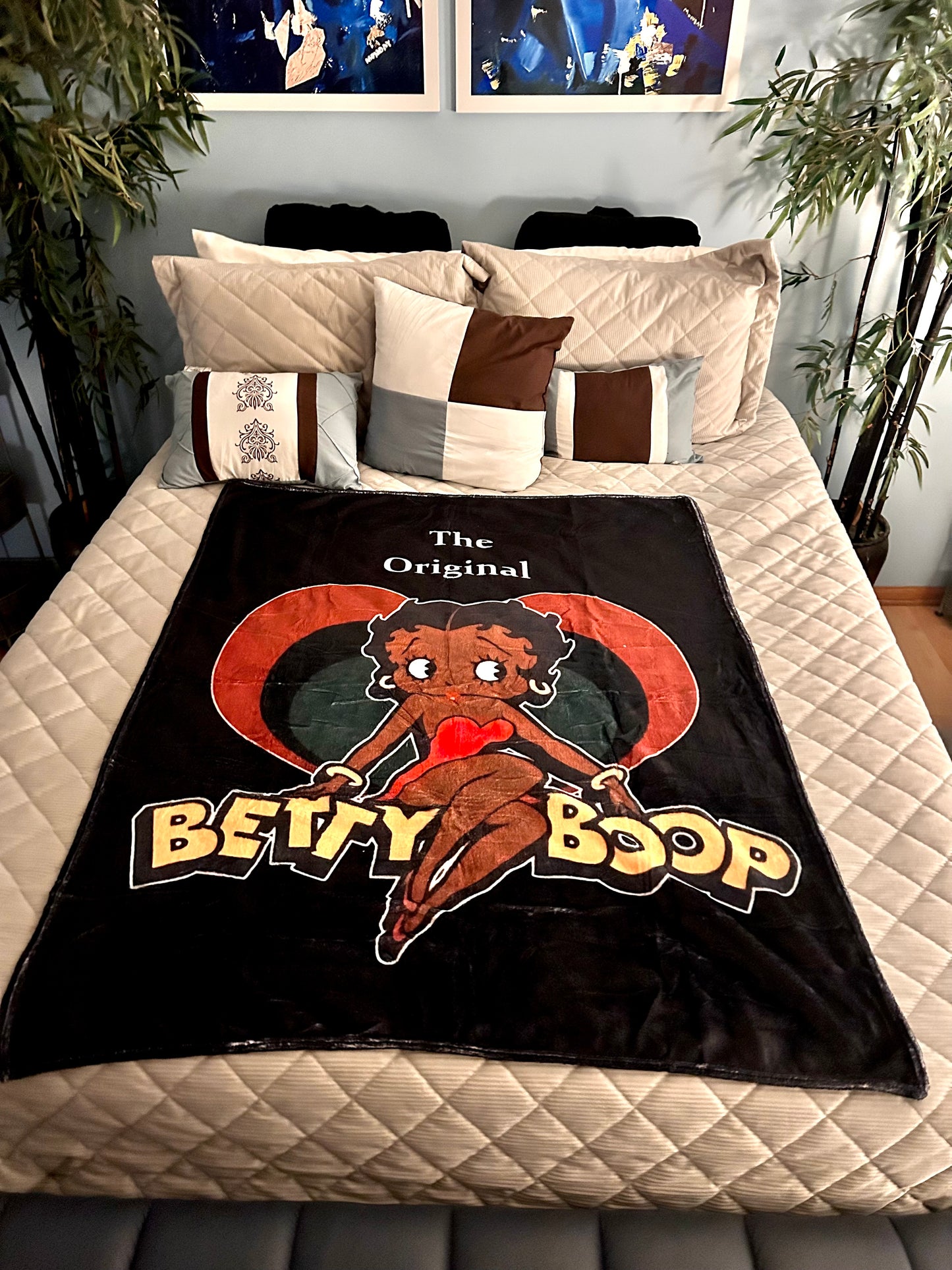 Limited Editon The Original Afro-American Betty Boop Light Fleece Throw Soft Blanket NEW 50 X 40 (Only 4 Left!))